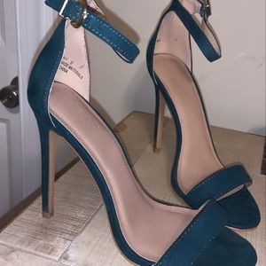 Teal color heels